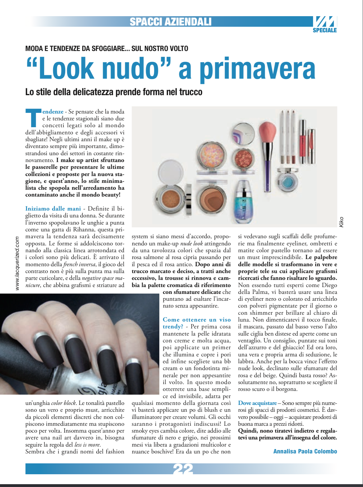 Articolo Moda - Varese Mese Marzo 2015